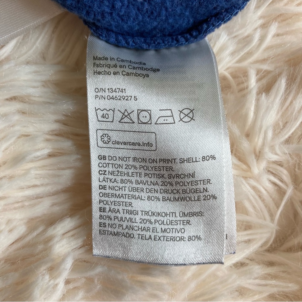 H&M Navy Blue Not at all Board Hoodie 4-6 years - Picture 4 of 4